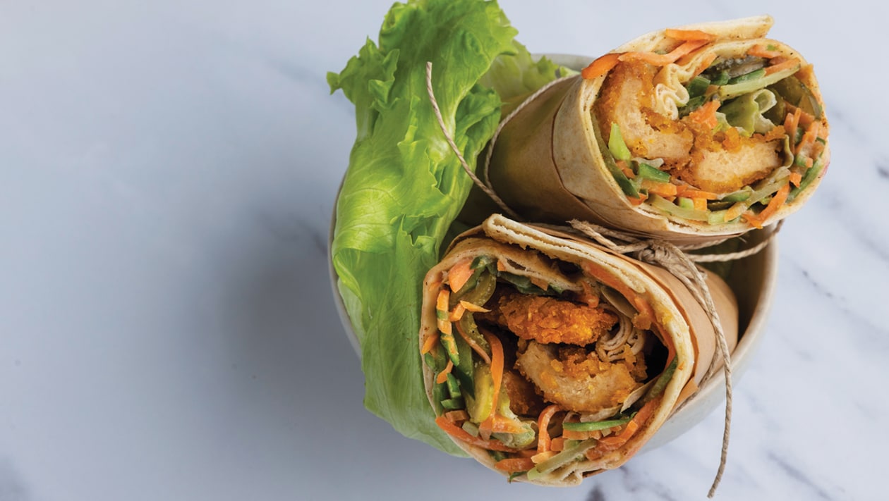 Wrap με NoChicken Nuggets και Sauce από Ταχίνι